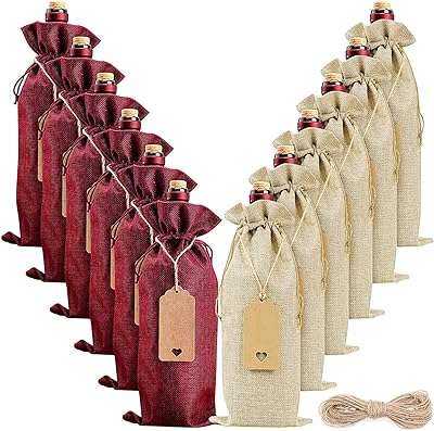Sacs cadeaux pour bouteilles de vin scentedmoon paquet de 12 housses d'emballage réutilisables pour alcool et champagne. DIAYTAR COTE D'IVOIRE, votre destination en ligne pour des produits discount de qualité. Découvrez notre large éventail de produits, allant de la maison à l'électroménager, de l'informatique à la mode et aux gadgets, et trouvez les meilleures offres du marché. Profitez d'une expérience d'achat simple et abordable avec DIAYTAR COTE D'IVOIRE  et économisez sur tous vos achats en ligne.