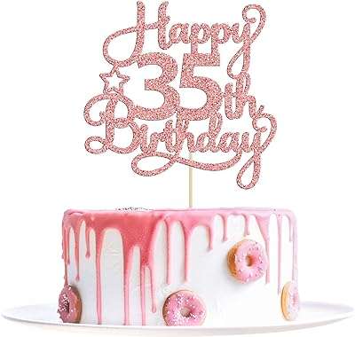 Happy 35th birthday cake topper rose gold glitter 1pc 35 ans. Ne cherchez plus, DIAYTAR COTE D'IVOIRE  est la boutique en ligne qu'il vous faut pour trouver tout ce dont vous avez besoin à petit prix ! Du petit électroménager aux articles de mode tendance en passant par les dernières technologies, explorez notre vaste catalogue et réalisez de véritables bonnes affaires !
