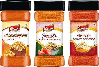 Ensemble d'assaisonnements pour popcorn desire foods (fromage tomate mexicain) 100g. Faites des économies avec DIAYTAR COTE D'IVOIRE, votre boutique en ligne discount préférée. Parcourez notre sélection complète d'articles allant des équipements électroménagers aux produits informatiques en passant par la mode et les gadgets. Profitez de nos promotions régulières et découvrez des prix incroyables sans jamais sacrifier la qualité.