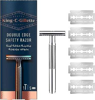 Rasoir de sécurité kingc gillette à double tranchant pour hommes avec les meilleures. Ne payez plus le prix fort pour des produits de qualité grâce à DIAYTAR COTE D'IVOIRE . Notre boutique en ligne propose une gamme étendue de produits discount, de l'électroménager à l'informatique en passant par la mode et les gadgets. Faites des économies tout en restant à la pointe des tendances !