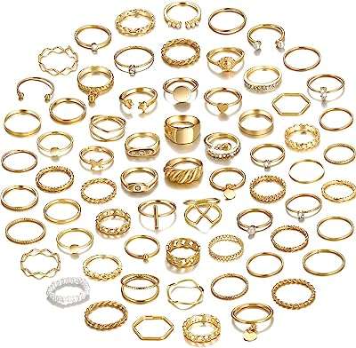 Ensemble de bagues d'articulation dorées pour femmes et filles 68 pièces. En quête de produits de qualité à des prix abordables ? DIAYTAR COTE D'IVOIRE  est là pour vous servir. Parcourez notre boutique en ligne et découvrez notre assortiment exhaustif d'articles discount, couvrant tous les univers, de la maison à l'électroménager, en passant par l'informatique, la mode et les gadgets. Vivez une expérience de shopping unique en profitant de tarifs exceptionnels et faites de bonnes affaires en ligne.