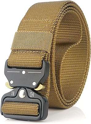 Ceinture en toile pour hommes réglable boucle en métal à dégagement rapide. DIAYTAR COTE D'IVOIRE  - La solution idéale pour les chasseurs de bonnes affaires en ligne. Trouvez des produits discount de haute qualité dans toutes les catégories, y compris la mode, l'électronique, l'ameublement et bien plus encore. Économisez sans compromis sur la qualité !