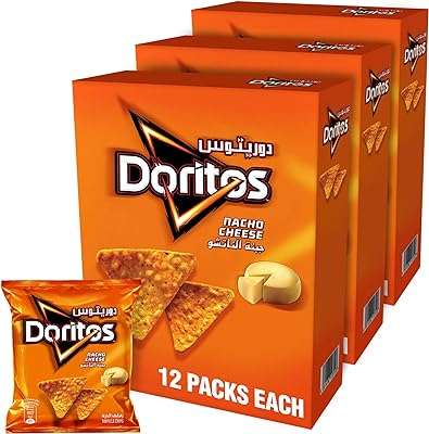 Chips tortilla au fromage nacho doritos 23 g x 12 paquet de 3. Ne payez pas le prix fort, découvrez DIAYTAR COTE D'IVOIRE  ! Notre boutique en ligne généraliste vous propose une variété de produits discount, des essentiels pour la maison aux appareils électroniques, en passant par la mode et les gadgets. Bénéficiez de prix abordables et de promotions attractives pour réaliser des économies significatives sur vos achats en ligne.
