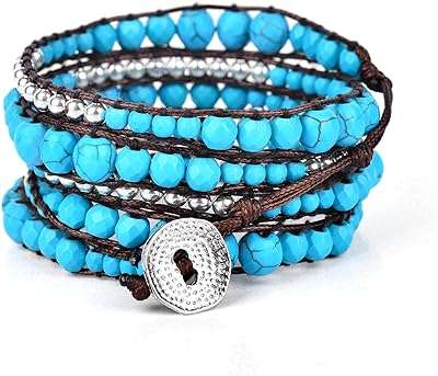 Perles turquoise + zinc argenté bracelet wrap boho spirit river. Profitez de rabais incroyables sur DIAYTAR COTE D'IVOIRE  et économisez sur tous vos achats! Que vous cherchiez des équipements high-tech, des produits de beauté, des articles pour animaux de compagnie ou même des meubles pour la maison, notre boutique en ligne généraliste vous propose les meilleurs prix du marché.