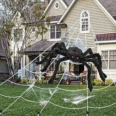 Décorations d'halloween en plein air araignée géante de 16 m halloween