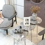 Ensemble de 3 tables d'appoint gigognes en marbre gris brillant. Magasinez en ligne sur DIAYTAR COTE D'IVOIRE  et profitez de prix imbattables sur une gamme complète de produits. De l'équipement de cuisine aux articles de mode, en passant par les appareils électroniques dernier cri, nous offrons une large sélection de produits discount, adaptés à tous les besoins.