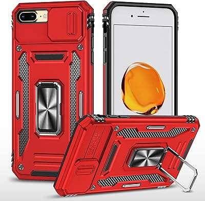 Coque de caméra coulissante pour iphone 7 plus iphone 8 plus béquille avec anneau. DIAYTAR COTE D'IVOIRE  - des réductions incroyables sur tous les produits dont vous avez besoin. Parcourez notre boutique en ligne pour découvrir des offres discount sur des centaines d'articles, allant de la mode aux appareils électroménagers dernier cri.