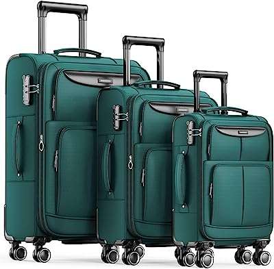 Ensemble de 3 bagages extensibles légers et durables vert foncé. DIAYTAR COTE D'IVOIRE  est là pour rendre votre budget heureux et votre shopping facile. Parcourez notre gamme complète de produits discount de qualité supérieure allant de la maison à l'électroménager, de l'informatique à la mode, et trouvez des articles pour chaque aspect de votre vie à des prix imbattables!
