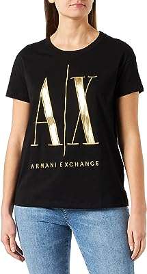 Armani exchange t shirt coupe régulière avec logo doré brodé pour femme. DIAYTAR COTE D'IVOIRE  est la boutique en ligne idéale pour les chasseurs de bonnes affaires. Explorez notre vaste choix de produits à prix discount, parmi lesquels l'électroménager, l'informatique, la mode et les gadgets, et économisez tout en vous faisant plaisir !