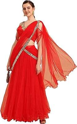 Sari net prêt à porter rouge pour femme (ti1712_red_one size). DIAYTAR COTE D'IVOIRE  est votre destination en ligne pour des offres incroyables. Parcourez notre collection variée de produits discount, comprenant des articles pour la maison, l'électroménager, l'informatique, la mode et les gadgets, et découvrez des prix imbattables qui correspondent à toutes les bourses.