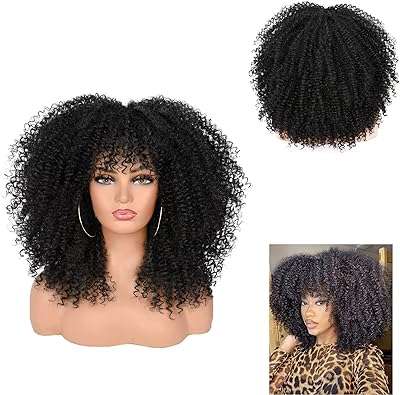 Perruque afro courte bouclée avec postiches pour femmes noires perruque complète. DIAYTAR COTE D'IVOIRE  - votre partenaire discount pour une vie plus abordable. Nous vous présentons une vaste sélection de produits de qualité à des prix imbattables, allant de l'électroménager performant aux articles de mode élégants. Achetez malin avec nous et réalisez d'importantes économies.