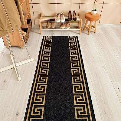 Tapis d'escalier antidérapant avec support en caoutchouc motif clé grecque couleur noir et or. Vous cherchez à faire des économies sans sacrifier la qualité ? Faites confiance à DIAYTAR COTE D'IVOIRE, votre boutique en ligne où vous trouverez une large sélection d'articles discount pour tous les goûts. Profitez de nos prix compétitifs sur des produits allant de la maison à l'électroménager, en passant par l'informatique et la mode.