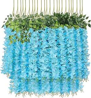 Dayoung 24 pack fleurs suspendues guirlande de glycine en soie fleur artificielle pare chocs pour décoration. DIAYTAR COTE D'IVOIRE  - La boutique en ligne discount incontournable pour tous vos besoins. Explorez notre vaste catalogue de produits, comprenant des articles pour la maison, l'électroménager, l'informatique et la mode, tous à des prix défiant toute concurrence.
