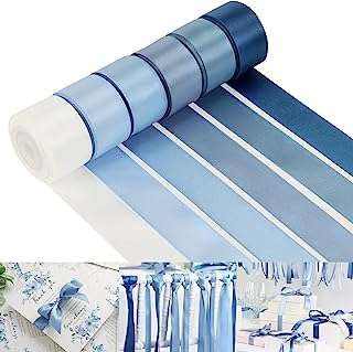 Huhuang 1" ensemble de ruban de satin bleu poussiéreux double face rubans de mariée pour bouquet. Achetez intelligemment chez DIAYTAR COTE D'IVOIRE  et profitez de notre vaste sélection de produits discount. De la décoration pour votre maison aux ustensiles de cuisine en passant par les appareils électroménagers, notre boutique en ligne généraliste vous offre la possibilité de faire des économies tout en vous procurant des produits de qualité.