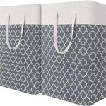 Grand panier à linge avec longues poignées pliable et imperméable grand durable pour chambre. DIAYTAR COTE D'IVOIRE  - La boutique en ligne discount incontournable pour tous vos besoins. Explorez notre vaste catalogue de produits, comprenant des articles pour la maison, l'électroménager, l'informatique et la mode, tous à des prix défiant toute concurrence.