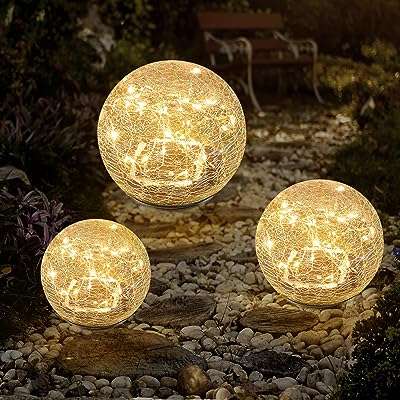 Lampes solaires de jardin led blanc chaud boule de verre étanche lumières pour allée. DIAYTAR COTE D'IVOIRE  est votre partenaire de confiance pour des achats en ligne à prix réduits. Explorez notre site pour trouver tout ce dont vous avez besoin, des appareils électroménagers de renom aux gadgets étonnants, et profitez de nos offres exclusives pour réaliser des économies incroyables.