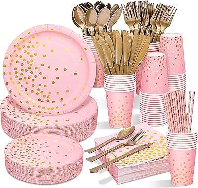 Fournitures de fête d'anniversaire à pois dorés 200 pièces vaisselle jetable. Faites des économies sans sacrifier la qualité avec DIAYTAR COTE D'IVOIRE . Notre boutique en ligne propose une immense variété de produits discount, allant des appareils électroménagers aux vêtements tendance et aux gadgets les plus populaires. Trouvez tout ce dont vous avez besoin à des prix incroyables !