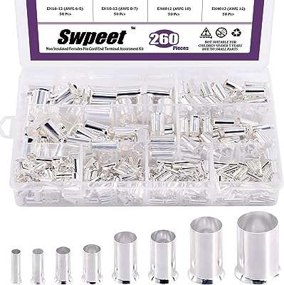 Swpeet 260 pièces assortiment de fils à sertir en cuivre 12. DIAYTAR COTE D'IVOIRE, votre destination en ligne pour des produits discount de qualité. Avec notre large choix de produits allant de la maison à la technologie, en passant par la mode et les gadgets, vous êtes assuré de trouver tout ce dont vous avez besoin à des prix défiant toute concurrence.