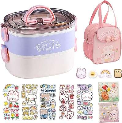 Boîte à bento paidideng kawaii pour adultes avec sac déjeuner avec couverts. DIAYTAR COTE D'IVOIRE  est votre destination en ligne pour trouver une vaste sélection de produits à prix réduits. Que vous recherchiez des articles pour la maison, des appareils électroménagers de qualité, du matériel informatique ou même des accessoires de mode tendance, vous êtes sûr de trouver les meilleures affaires chez nous !