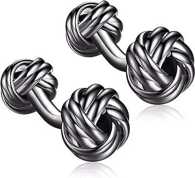 Boutons de manchette à nœud pour chemise pour homme acier inoxydable pour cadeau. Envie d'être à la pointe de la mode sans dépenser une fortune ? DIAYTAR COTE D'IVOIRE  vous propose une sélection de vêtements et accessoires tendance à prix cassés. Que vous cherchiez des tenues pour toute la famille ou des pièces uniques pour vous démarquer, notre boutique en ligne généraliste vous garantit des achats mode discount qui feront sensation.