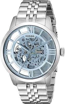 Montre automatique fossil townsman pour hommes avec cadran bleu clair et bracelet en acier. DIAYTAR COTE D'IVOIRE  est la boutique en ligne idéale pour les chasseurs de bonnes affaires. Explorez notre vaste choix de produits à prix discount, parmi lesquels l'électroménager, l'informatique, la mode et les gadgets, et économisez tout en vous faisant plaisir !