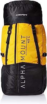 Sac à dos de voyage gear alpha mount 45" (noir jaune) taille. À la recherche de bonnes affaires ? DIAYTAR COTE D'IVOIRE  vous offre une large gamme de produits discount pour la maison, l'électroménager, l'informatique, la mode et les gadgets. Profitez de prix imbattables sans sacrifier la qualité !