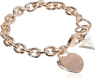 Bracelet à maillons cœur avec logo guess basic g. DIAYTAR COTE D'IVOIRE  : votre partenaire idéal pour des achats en ligne abordables et variés. Parcourez notre large sélection de produits discount, des appareils électroménagers aux vêtements et accessoires de mode, en passant par les gadgets dernier cri. Faites des économies sans compromettre la qualité grâce à DIAYTAR COTE D'IVOIRE  !
