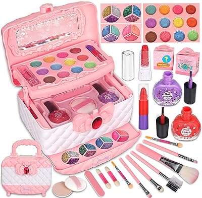 Ensemble de maquillage pour enfants jouets pour filles ensemble lavable vrais cosmétiques sûrs et non. DIAYTAR COTE D'IVOIRE  - La boutique en ligne où qualité et discount se rencontrent. Parcourez notre vaste catalogue et trouvez tout ce dont vous avez besoin, de l'électroménager moderne à la dernière mode tendance. Ne sacrifiez pas votre budget pour obtenir des produits de qualité !