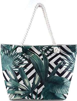 Sac de plage rayé en toile the green leaf stitch avec fermeture. Trouvez tout ce dont vous avez besoin à des prix incroyables sur DIAYTAR COTE D'IVOIRE  ! Notre large gamme de produits discount comprend des articles pour la maison, de l'électroménager à l'informatique en passant par la mode et les gadgets de pointe. Explorez nos offres variées et redécorez votre espace avec style, équipez-vous des dernières technologies, ou mettez à jour votre garde-robe sans vous ruiner. Profitez de la commodité de nos achats en ligne avec des options de livraison rapides et fiables !