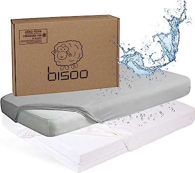 Draps housses bisoo 24x48 pouces   120x60 imperméables lot de 2. Découvrez DIAYTAR COTE D'IVOIRE, votre source incontournable pour des produits discount de premier choix. Parcourez notre vaste sélection d'appareils électroniques, de gadgets dernier cri, d'articles ménagers indispensables et bien plus encore, le tout à des prix imbattables.