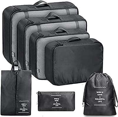 Castillo grande ensemble de 7 pièces organisateur de bagages de voyage sac de rangement. DIAYTAR COTE D'IVOIRE  - La boutique en ligne où qualité et discount se rencontrent. Parcourez notre vaste catalogue et trouvez tout ce dont vous avez besoin, de l'électroménager moderne à la dernière mode tendance. Ne sacrifiez pas votre budget pour obtenir des produits de qualité !