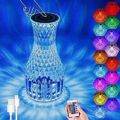 Lampe de table en cristal rvb 16 couleurs et 4 modes. DIAYTAR COTE D'IVOIRE  : votre destination shopping discount ! Découvrez notre boutique en ligne généraliste qui vous offre une multitude de produits à prix cassés, allant de l'électroménager à l'informatique en passant par la mode et les gadgets. Faites le choix du meilleur rapport qualité-prix et trouvez tout ce dont vous avez besoin en visitant notre site dès maintenant !