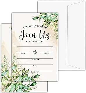 Invitations vertes avec enveloppes pour toutes les occasions 25 pièces d'eucalyptus. DIAYTAR COTE D'IVOIRE, votre partenaire de confiance pour des achats en ligne économiques et variés. Explorez notre sélection exceptionnelle d'articles discount pour la maison, l'électroménager, l'informatique, la mode et les gadgets, afin de trouver les meilleures affaires. Optimisez votre expérience d'achat grâce à DIAYTAR COTE D'IVOIRE  et réalisez des économies substantielles dès maintenant.