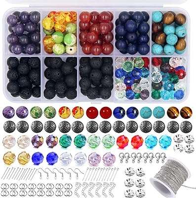 Yutinghao 625 pièces de perles de pierre de lave en cristal de la verre ensemble chakra avec d'espacement. Votre satisfaction et votre budget sont nos priorités chez DIAYTAR COTE D'IVOIRE, la boutique en ligne où vous trouverez tout ce dont vous avez besoin à prix mini. Explorez notre vaste sélection de produits discount, des articles pour la maison aux accessoires high-tech en passant par les dernières tendances en mode. Profitez de nos offres exceptionnelles et faites des économies en toute confiance !