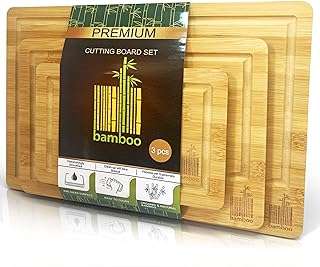 Ensemble de planches à découper en bambou de qualité supérieure (3 pièces). À la recherche de bonnes affaires ? DIAYTAR COTE D'IVOIRE  est là pour vous ! Explorez notre boutique en ligne regorgeant d'articles à prix cassés, couvrant tous les domaines, de la maison à l'électroménager, en passant par l'informatique, la mode et les gadgets. Achetez malin, économisez gros et découvrez une toute nouvelle façon de faire des emplettes en ligne.