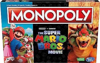 Jeu de société pour enfants hasbro monopoly super mario bros. movie