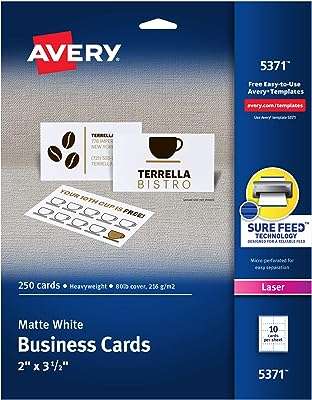 Cartes de visite imprimables avery laserjet 250 cartes 2" x 35". Découvrez DIAYTAR COTE D'IVOIRE, votre destination en ligne pour des produits discount de qualité. Avec une vaste sélection d'articles pour la maison, l'électroménager, l'informatique et la mode, nous vous offrons la possibilité de réaliser des économies considérables tout en vous faisant plaisir.
