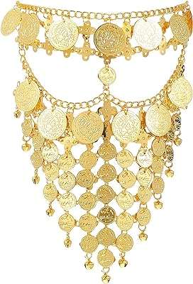 Voile de visage de dame bijoux de danse du ventre chaîne de voile pièce monnaie pour cosplay. DIAYTAR COTE D'IVOIRE  - votre guichet unique pour des trouvailles discount dans tous les domaines ! Découvrez notre collection riche et variée de produits, allant de l'électroménager pratique à l'informatique performante en passant par la mode. Faites des économies considérables sur des articles de qualité, sans compromettre votre style ou vos besoins essentiels. Choisissez la commodité de nos options de livraison rapides et profitez d'une expérience de magasinage en ligne sans tracas dès aujourd'hui !