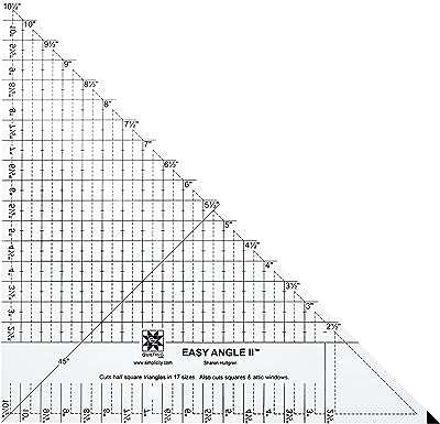 Quilting règle triangulaire simple de 105" et bloc de courtepointe de 10"