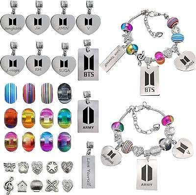 Kit de fabrication de bracelets à breloques kpop bts 34 pièces ensemble en perles. Besoin de renouveler votre garde-robe sans vous ruiner ? Faites un tour sur DIAYTAR COTE D'IVOIRE, votre boutique en ligne discount incontournable pour la mode à petits prix ! De la dernière tendance aux vêtements basiques, nous vous proposons un large choix pour tous les styles et toutes les tailles. Ne sacrifiez plus votre budget pour rester à la pointe de la mode !