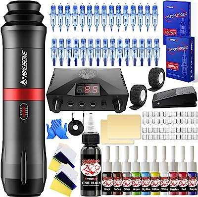 Kit de stylo de tatouage rotatif pour débutants avec 30 cartouches de tatouage aiguilles et 10. DIAYTAR COTE D'IVOIRE  : la solution idéale pour des achats malins en ligne. Profitez de notre large gamme de produits discount, allant des appareils électroménagers essentiels aux dernières tendances de la mode, en passant par les accessoires informatiques indispensables, et économisez tout en vous faisant plaisir.