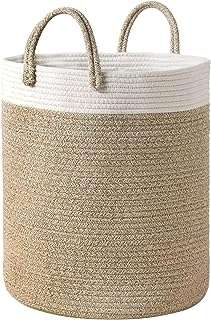 Grand panier tissé à linge en corde de coton avec poignées. DIAYTAR COTE D'IVOIRE  - votre destination en ligne pour des produits à prix cassés. Faites des économies sur des articles essentiels pour la maison, l'informatique, la mode et les gadgets, et offrez-vous le luxe de ne pas vous ruiner. Avec notre sélection vaste et variée, vous trouverez tout ce dont vous avez besoin, sans compromis.