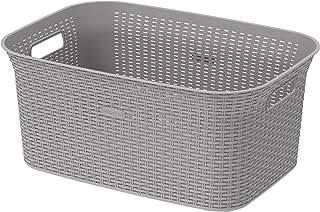 Panier à linge cosmoplast en cèdre 50 litres gris. DIAYTAR COTE D'IVOIRE  - Votre source en ligne pour des produits discount de qualité. Explorez notre boutique en ligne et découvrez une large variété de produits, du petit électroménager aux gadgets les plus en vogue. Profitez de nos prix cassés et trouvez les meilleurs deals pour vos besoins quotidiens.