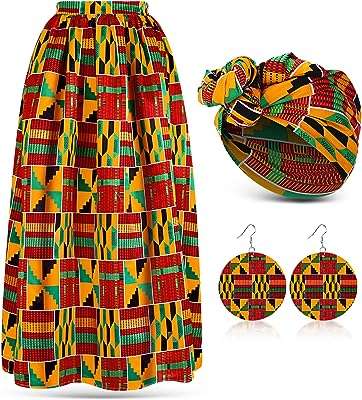 Ensemble de jupe longue trapèze à imprimé africain pour femmes avec poches. DIAYTAR COTE D'IVOIRE, l'adresse incontournable pour tous les amateurs de mode à petit prix. Découvrez notre large sélection de vêtements et accessoires tendances pour hommes et femmes, et exprimez votre style sans vous ruiner. Du casual chic au streetwear, notre boutique en ligne vous offre la possibilité de rester à la pointe de la mode à prix discount. Faites-vous plaisir sans vous soucier du coût !