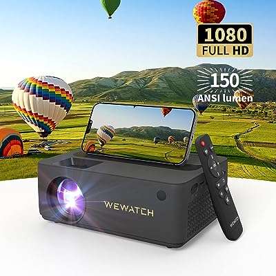 Mini projecteur bluetooth portable wewatch natif 1080p compatible avec tv stick hdmi ios et android. DIAYTAR COTE D'IVOIRE  vous propose une expérience de shopping en ligne à petit budget sans compromettre la qualité. Découvrez notre sélection diversifiée de produits discount, allant de l'informatique aux gadgets branchés, en passant par les articles pour la maison et bien plus encore. Faites des économies intelligentes et restez dans la tendance avec DIAYTAR COTE D'IVOIRE .