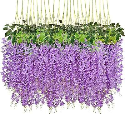 Fleurs de vigne de glycine artificielles paquet de 12 guirlandes suspendues de 44 pouces. DIAYTAR COTE D'IVOIRE, votre destination en ligne pour des achats malins : explorez nos catégories variées telles que la maison, l'électroménager, l'informatique et la mode, et découvrez des produits discount à prix défiant toute concurrence. Faîtes-vous plaisir sans vous ruiner avec DIAYTAR COTE D'IVOIRE !