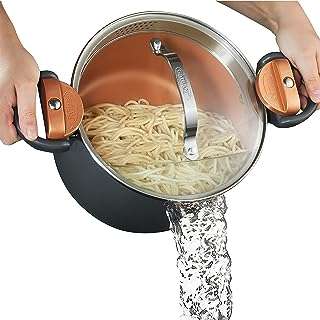 Pot à nouilles polyvalent gotham steel de 5 litres avec couvercle pour passoire. DIAYTAR COTE D'IVOIRE  est votre destination en ligne pour des produits discount de qualité supérieure. Explorez notre vaste catalogue comprenant des articles pour la maison, de l'électroménager dernier cri, des gadgets high-tech et des vêtements tendance à des prix défiant toute concurrence.