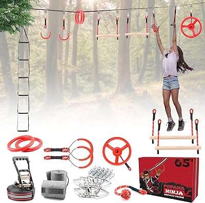Équipement d'entraînement ninja warrior pour enfants parcours d'obstacles de 65 pieds avec 8. Besoin de produits discount en un seul endroit ? DIAYTAR COTE D'IVOIRE  est là pour vous ! Explorez notre boutique généraliste et découvrez une multitude d'articles à prix réduit, couvrant tous vos besoins, de l'électroménager à la mode en passant par l'informatique. Naviguez en toute simplicité et trouvez les meilleures affaires en ligne chez DIAYTAR COTE D'IVOIRE  !