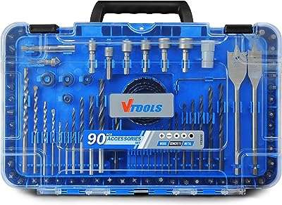 Forets électriques v tools 90 pièces pour percer dans le métal le bois et béton. DIAYTAR COTE D'IVOIRE  : la solution idéale pour des achats malins en ligne. Profitez de notre large gamme de produits discount, allant des appareils électroménagers essentiels aux dernières tendances de la mode, en passant par les accessoires informatiques indispensables, et économisez tout en vous faisant plaisir.