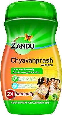 Zandu chyavanprash avaleha pack de 900 g immunité 2x chyawanprash ayurvédique pour développer. Découvrez DIAYTAR COTE D'IVOIRE, votre boutique en ligne incontournable pour des affaires discount. Profitez de nos multiples catégories allant des articles pour la maison aux gadgets dernier cri, en passant par la mode à petits prix. Faites-vous plaisir sans vous ruiner avec notre sélection variée !
